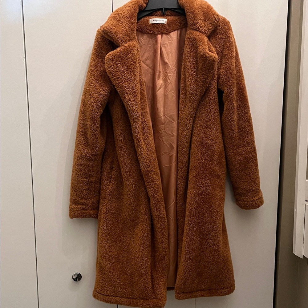 Women's Tan Teddy Jacket
